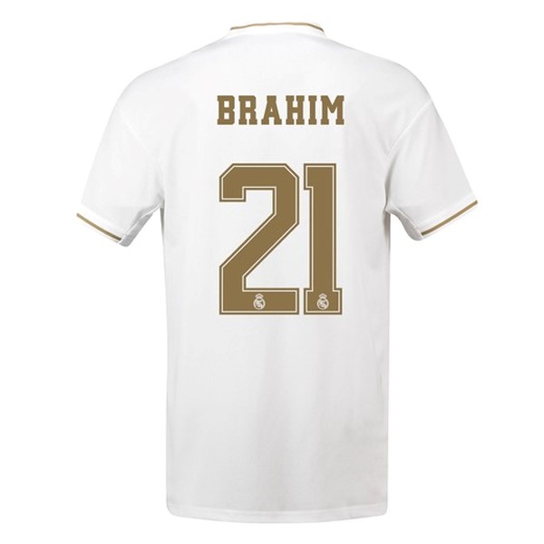 Camiseta Real Madrid NO.21 Brahim 1ª 2019/20 Blanco
